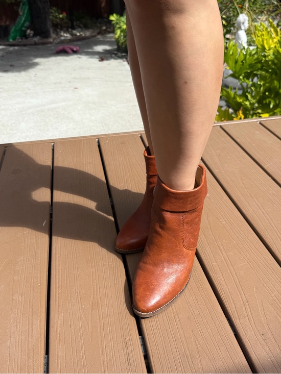Lucky Brand Shoes - Lucky Brand Rust Leather Ankle Booties